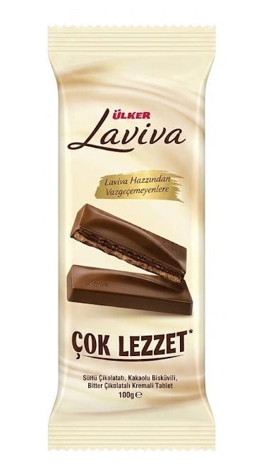 ÇikolataÜlker Laviva Tablet Çikolata Sütlü ve Bitter 121 g