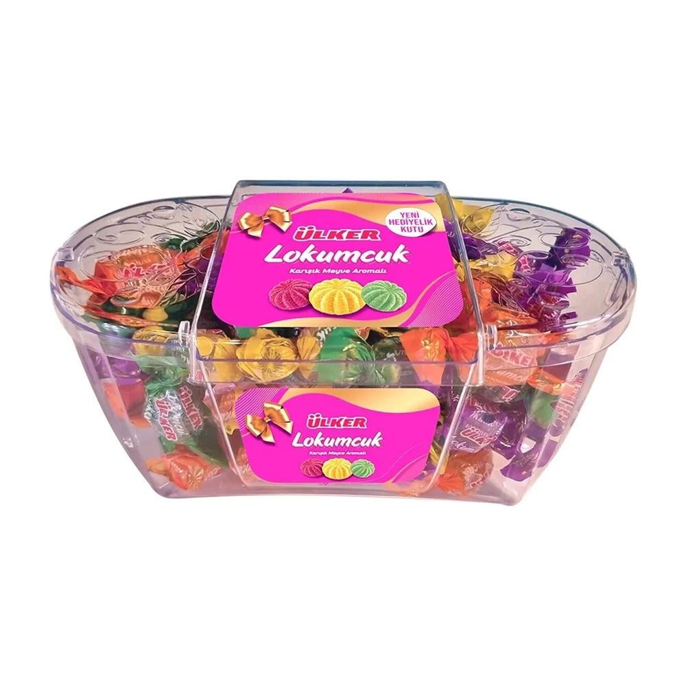ŞekerlemeÜlker Lokumcuk Karışık Meyve Aromalı Hediyelik Kutu 600 Gr
