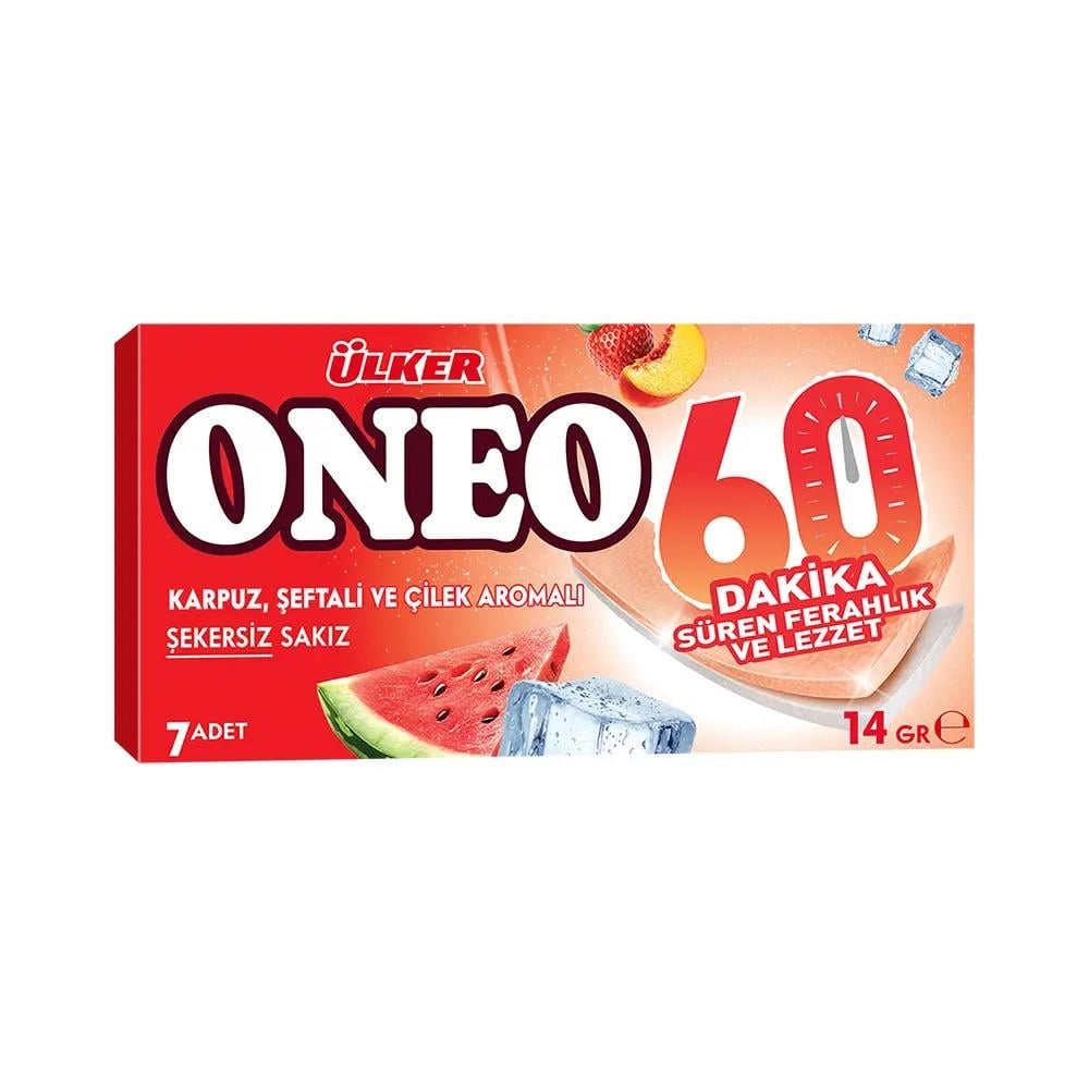 SakızÜlker Oneo Slims Karpuz Şeftali Çilek Sakız 14 Gr
