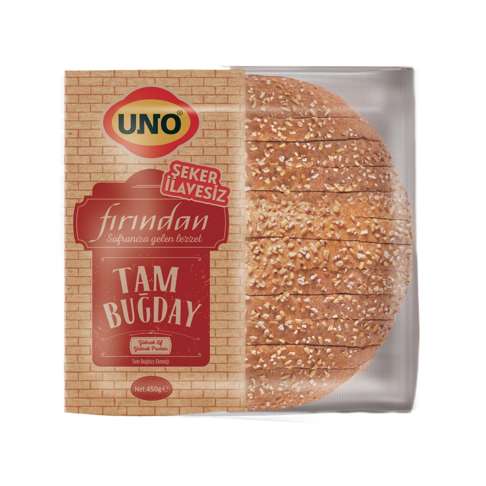 EkmekUno fırından Tam Buğday Ekmeği 450 Gr.