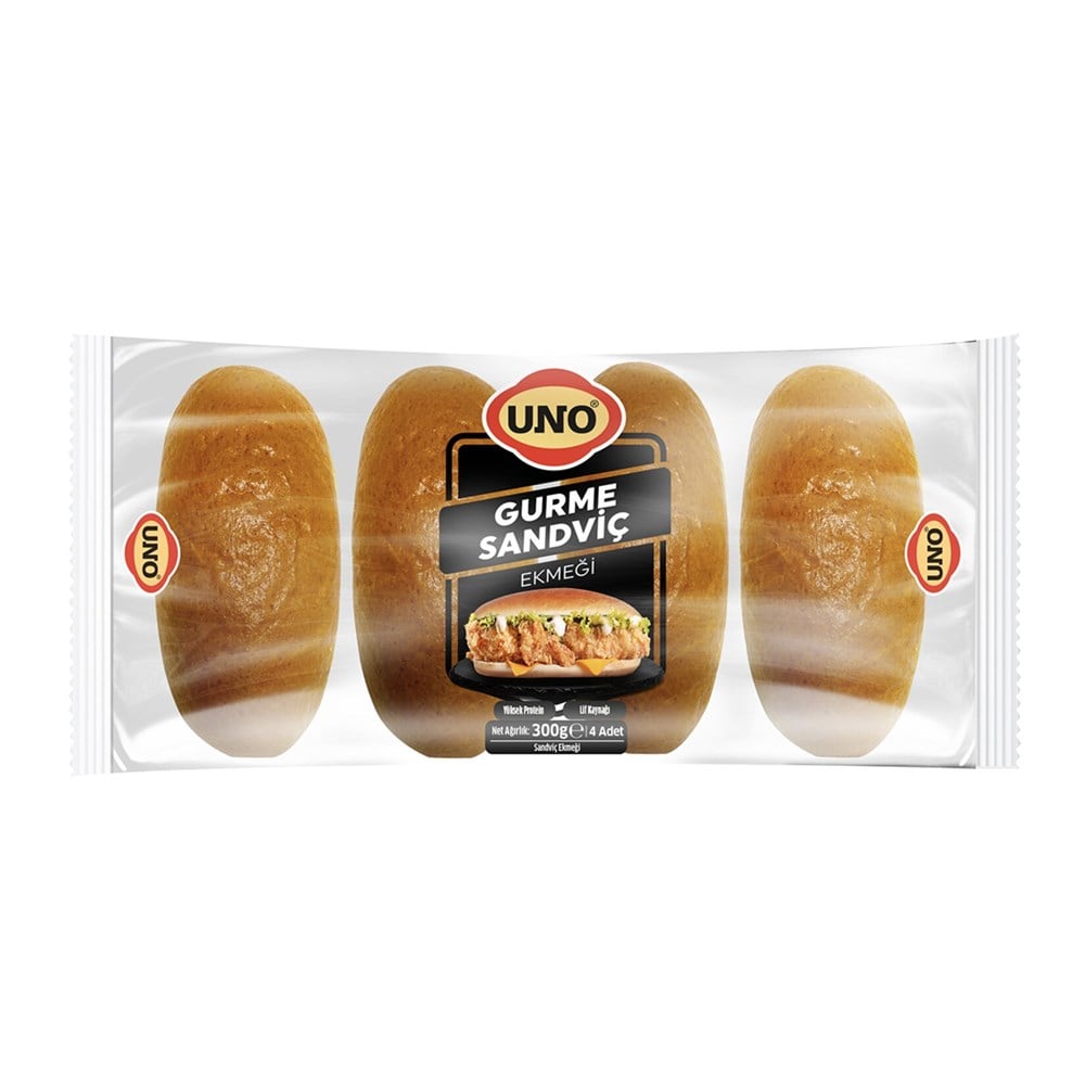 Uno Gurme Sandviç Ekmeği 300 grı 4 Lü