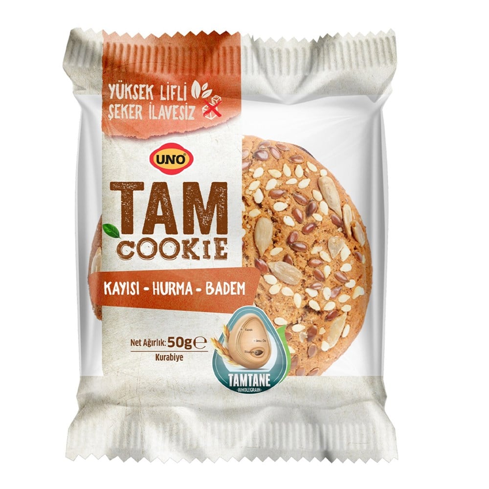 Uno Tam Cookie 50 G Kayısı Hurma Badem