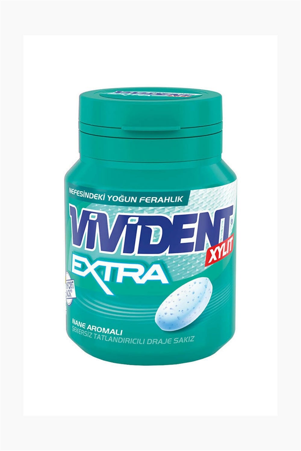 Vivident Extra Sakız Mentol&Nane Aromalı 66 g Şişe