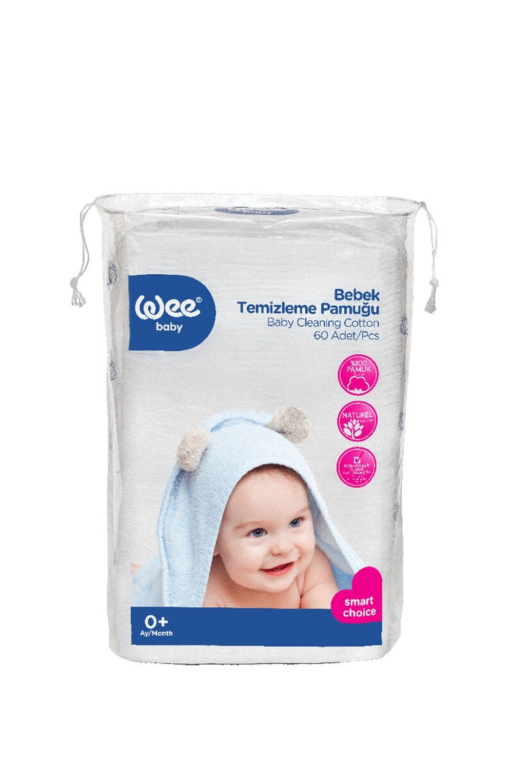 Wee Baby Bebek Temizleme Pamuğu 60'lı