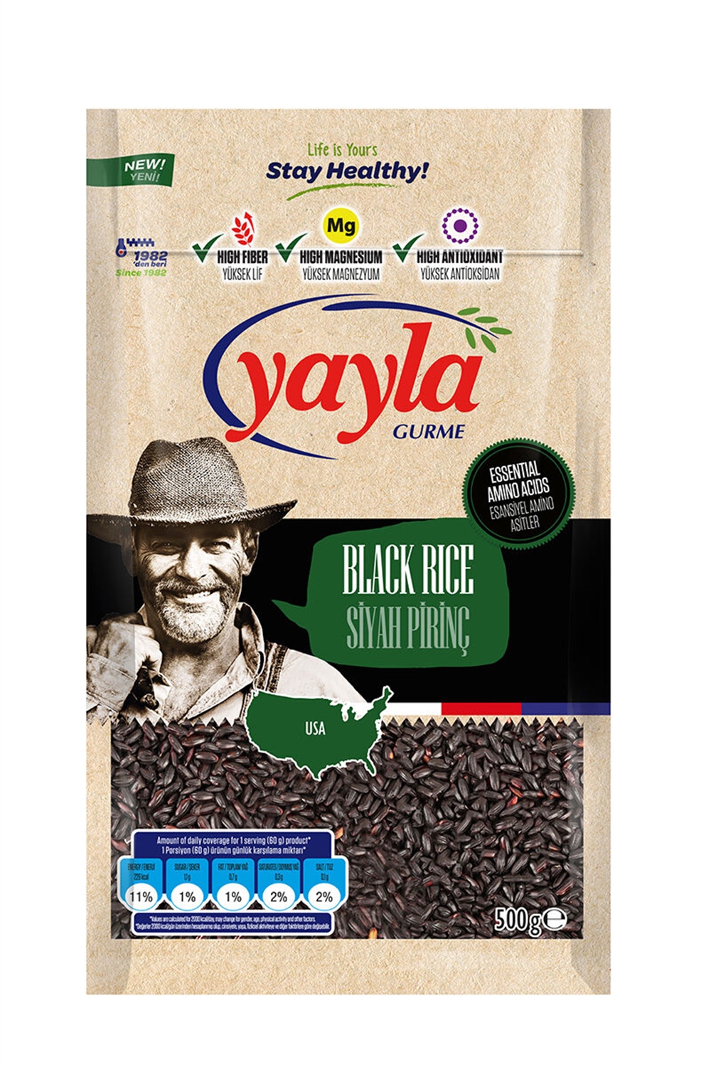 Yayla Bakliyat Siyah Pirinç 500 Gr.