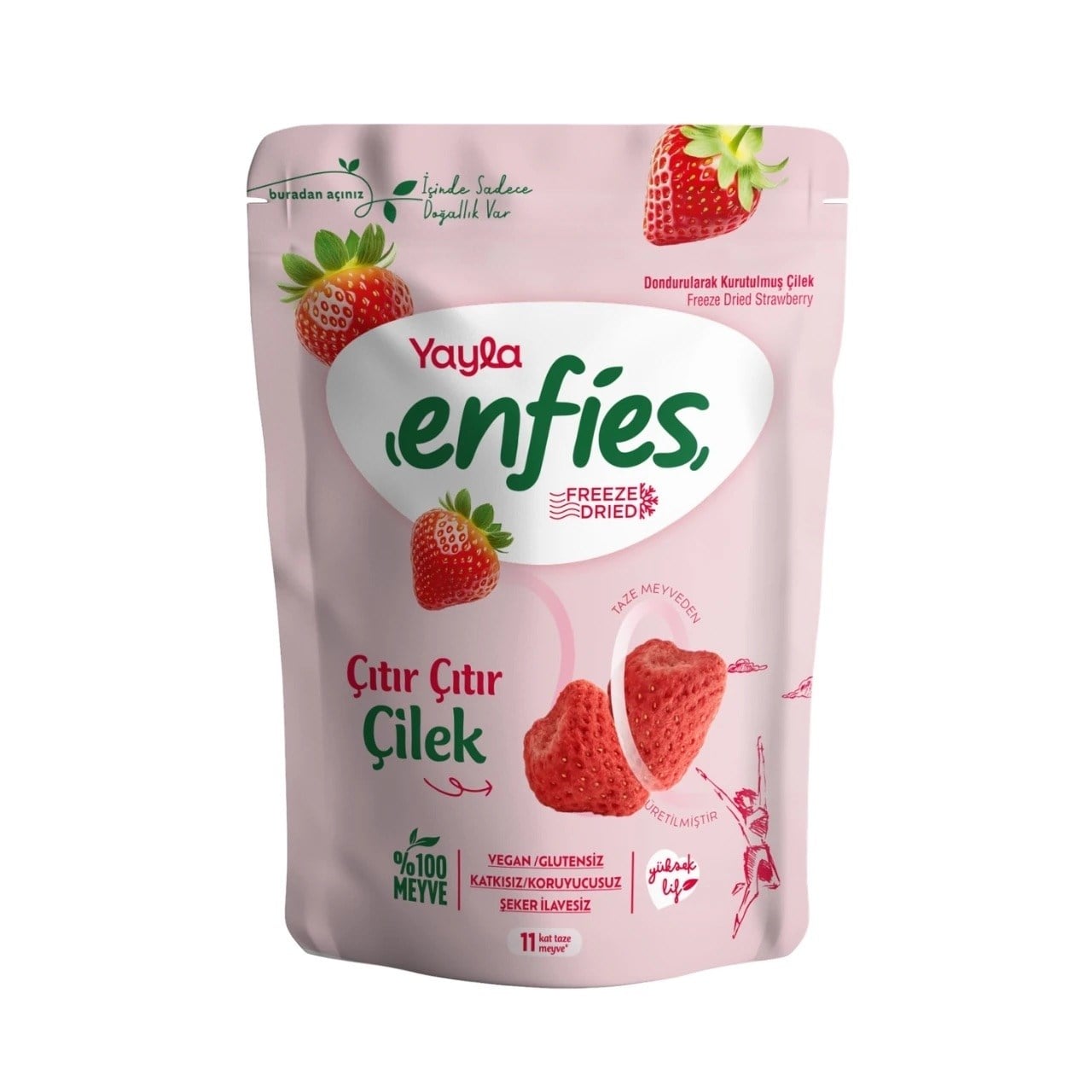 Diğer Kuru MeyveYayla Enfies Çıtır Çıtır Çilek 15 g