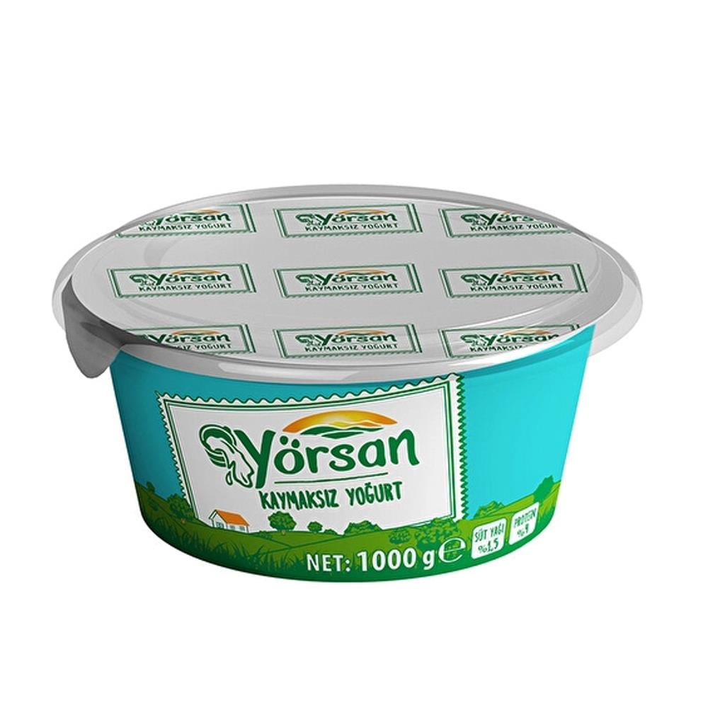 Sade YoğurtYörsan Yoğurt 1000 gr Kaymaksız Yarım Yağlı