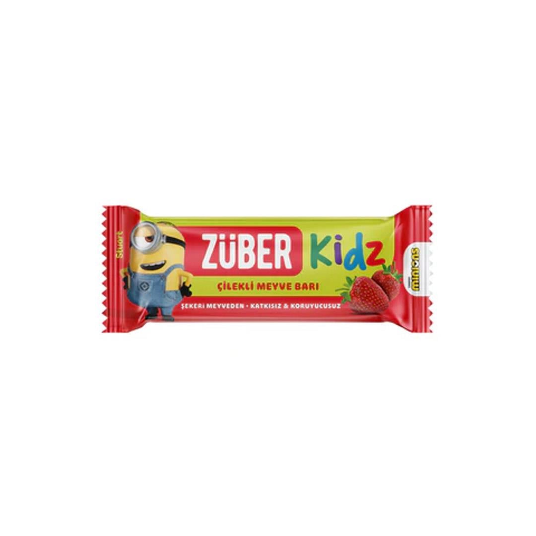 Bar KaplamalılarZüber Çikolata Kidz Çilekli Meyve Barı 25 Gr