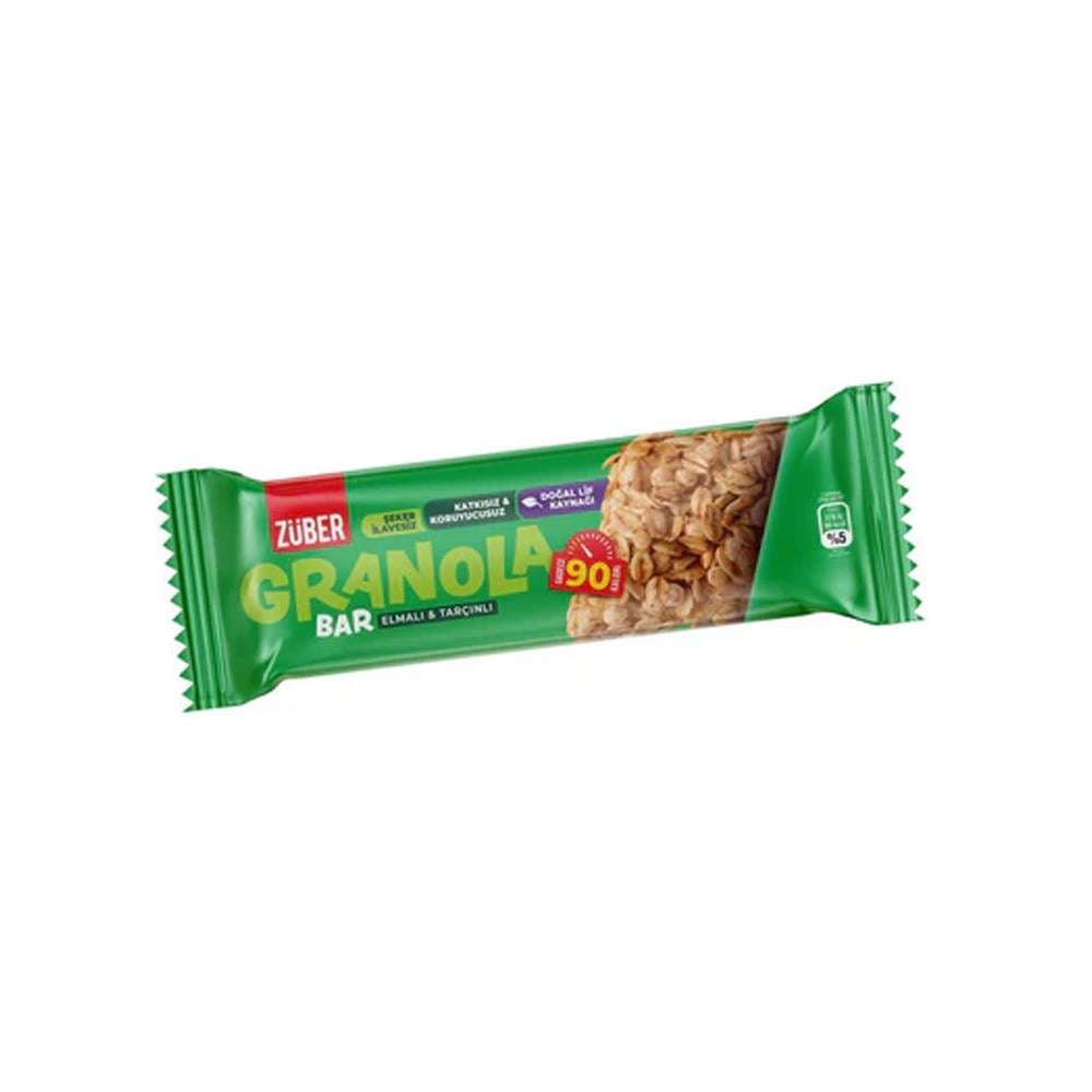Bar KaplamalılarZüber Granola Bar Elmalı Tarçınlı 25 Gr
