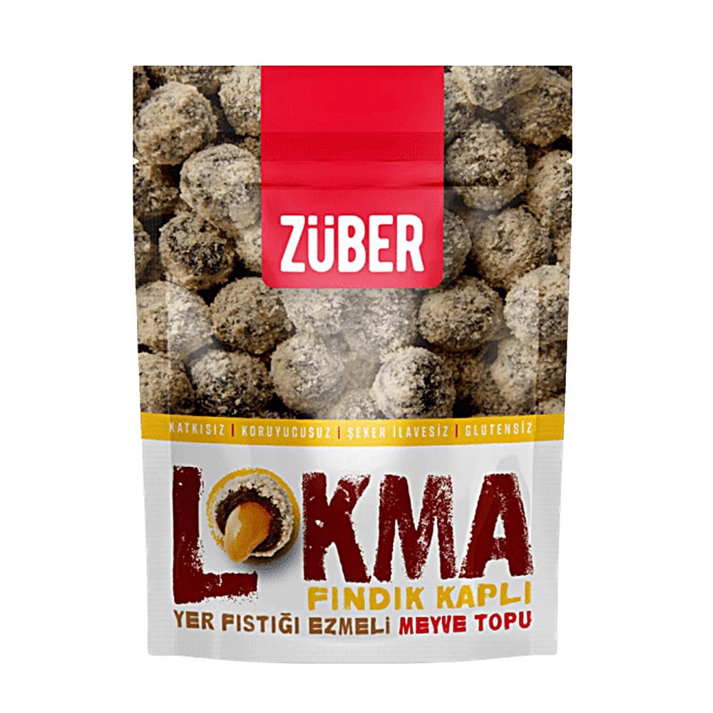 Züber Lokma Fındık Kaplamalı Meyve Topu 96 Gr