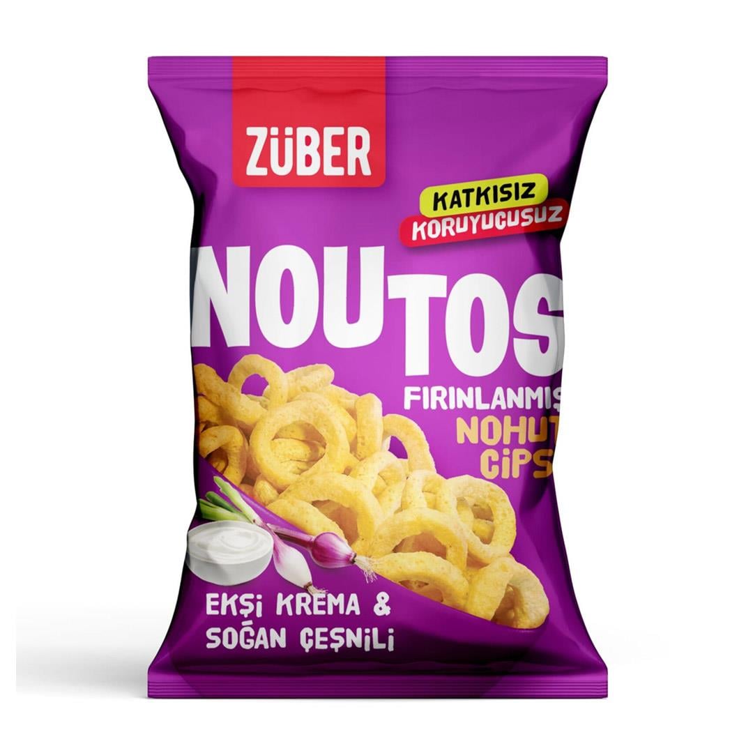 CipsZÜBER Noutos Ekşi Krema Soğan Çeşnili Cipsi 55g