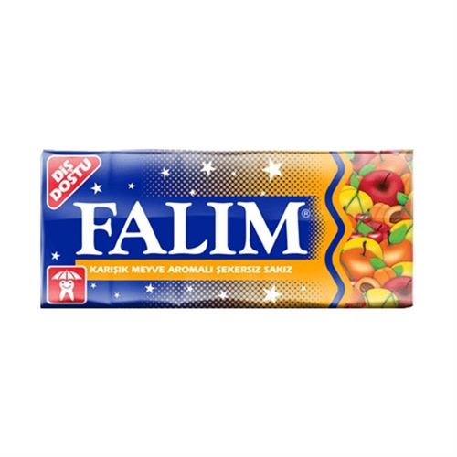 FALIM 5Lİ 7G KARIŞIK MEYVE AROMALI ŞEKERSİZ SAKIZ