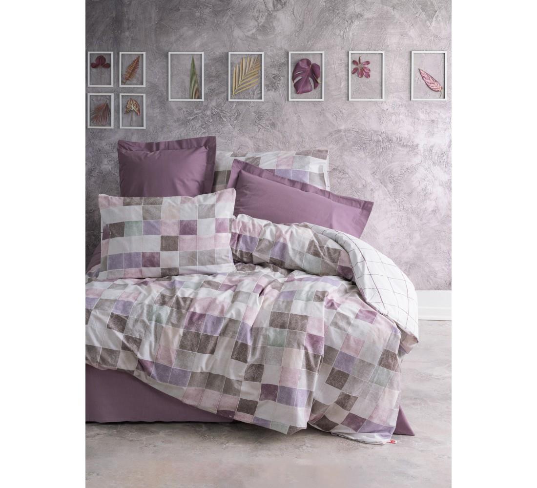 Cotton Box Minimal Tek Kişilik Lastikli Çarşaflı Nevresim Takımı Maro Gül Kurusu