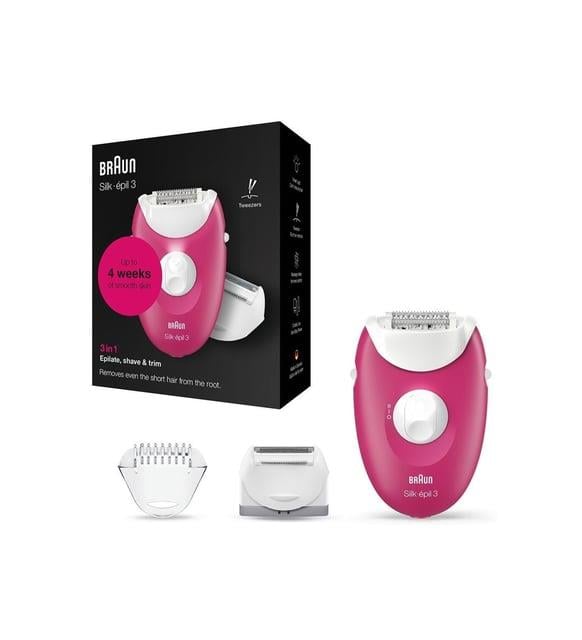 BRAUN SE3276 2 IN 1 EPILATOR PEMBE