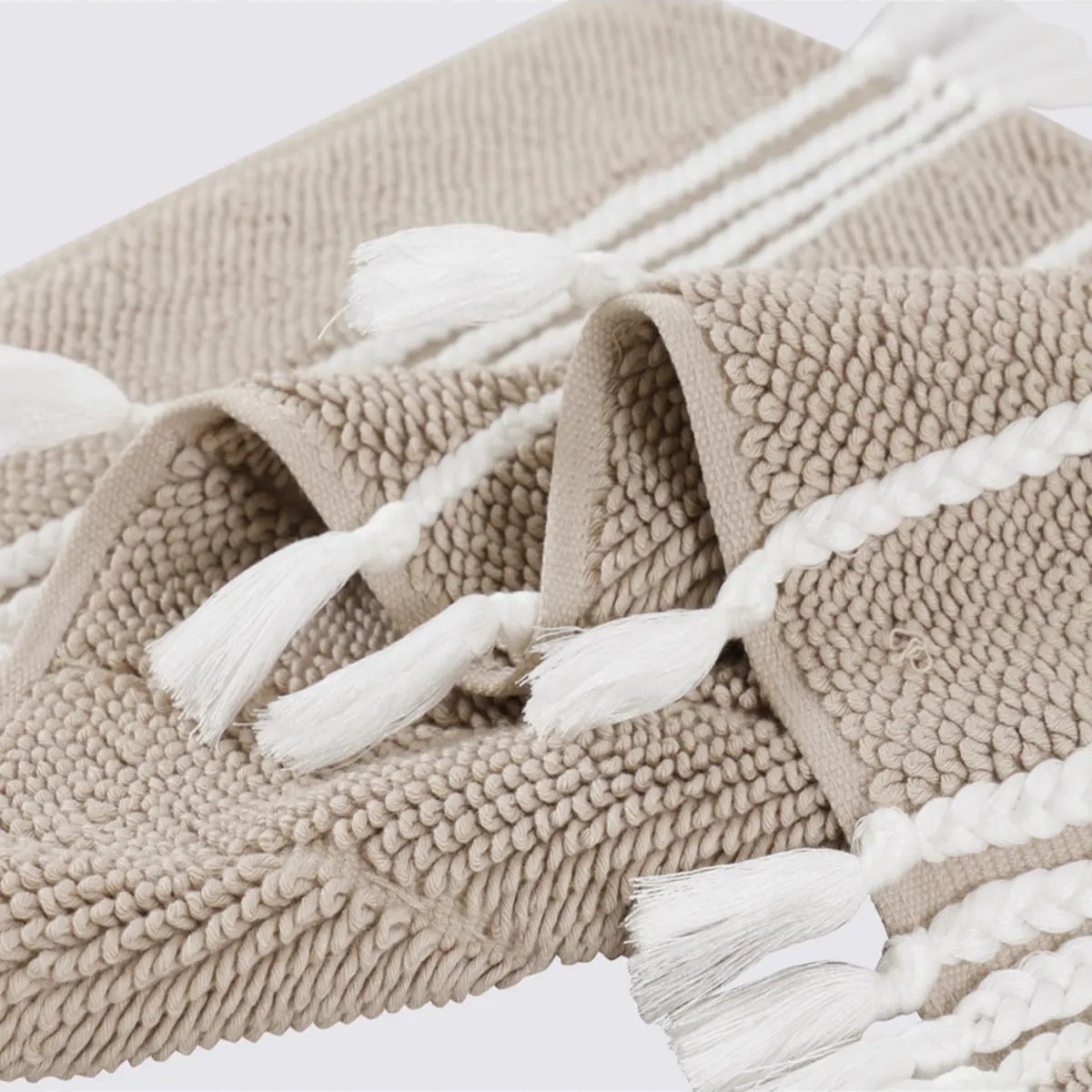 Ecocotton Karnella Bej Organik Banyo Paspası 50 X 80 Cm