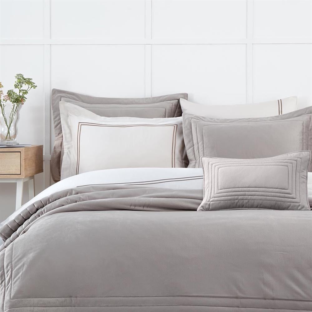 Ecocotton Yatak Örtüsü Çift Kişilik Feza Gri 240x260