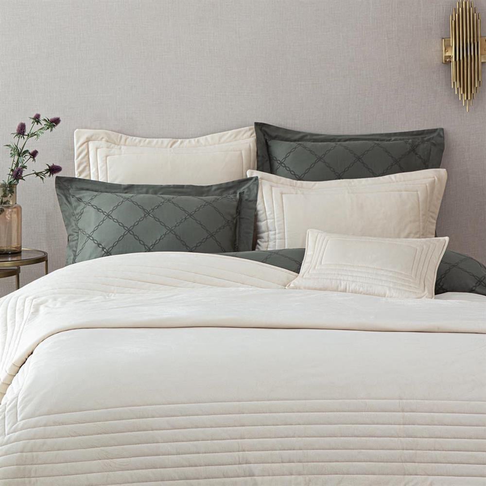 Ecocotton Yatak Örtüsü Çift Kişilik Krem Feza 240x260