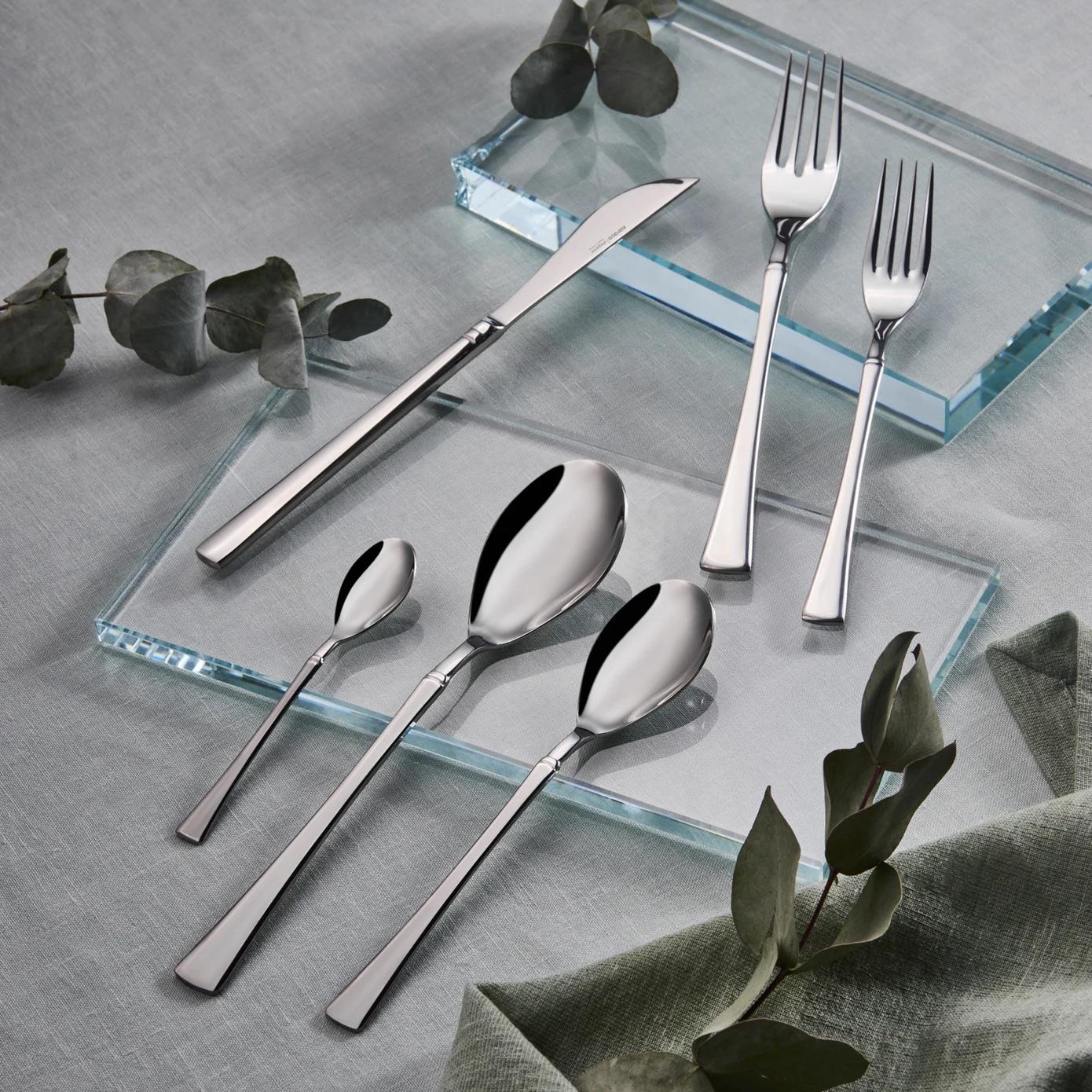 Karaca Elegance Rayer Platin 12 Kişilik 72 Parça Çatal Kaşık Bıçak Takımı