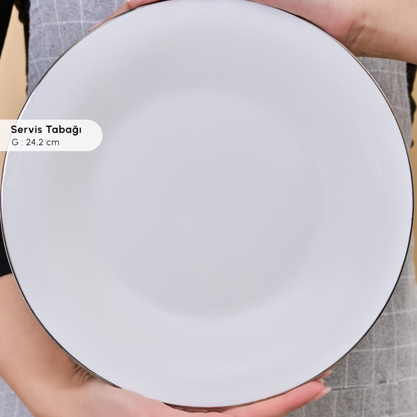 Karaca Fine Pearl Fame 26 Parça 6 Kişilik Kahvaltı Takımı Platin