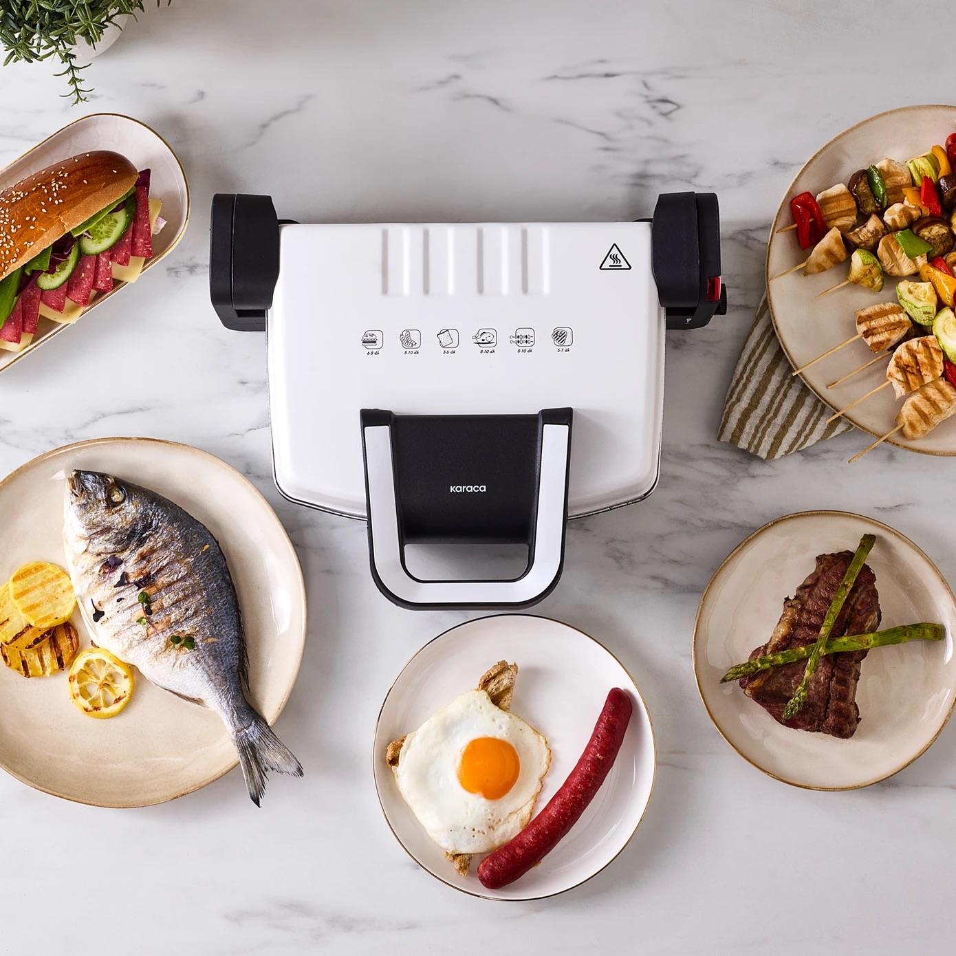 Karaca Future Tost Makinesi Pearl White 4 Dilim Kapasiteli