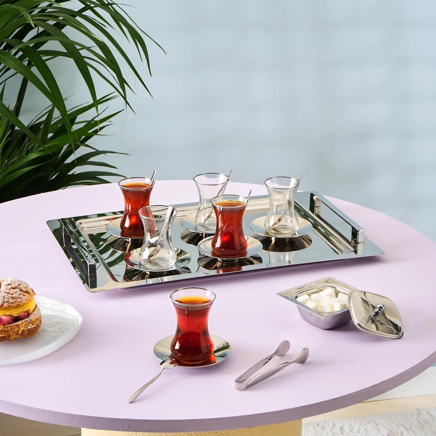 Karaca Jame Platin 40 Parça 12 Kişilik Çay Seti