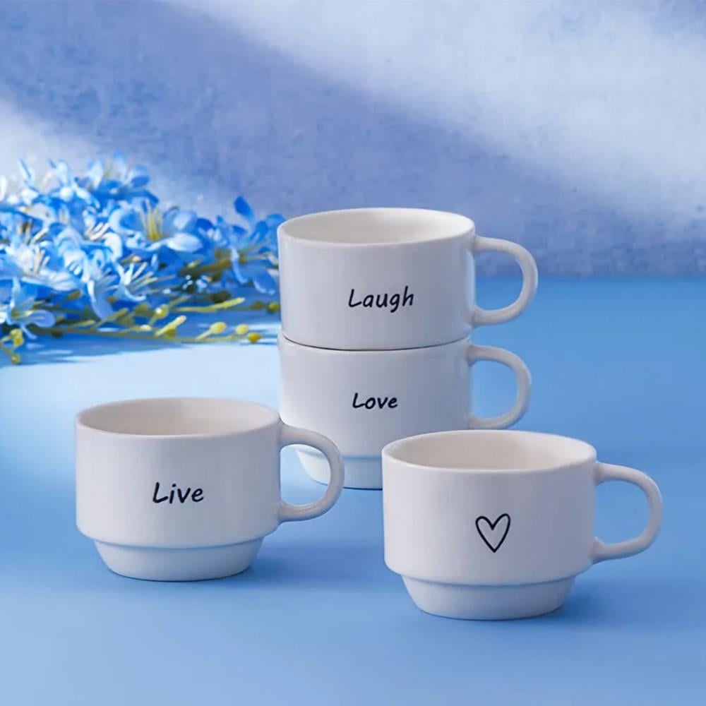 Karaca Lovely Laugh 4 Kişilik Espresso Kahve Seti 100 ml