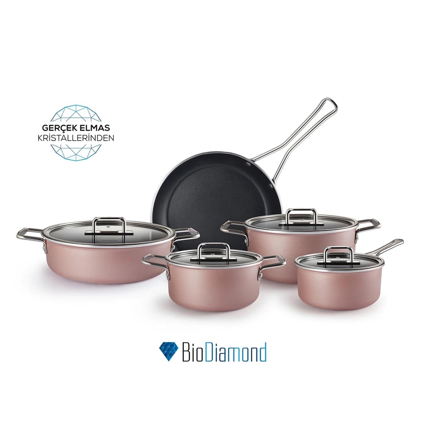 Karaca Mastermaid Biodiamond 9 Parça Tencere Seti Bronzy
