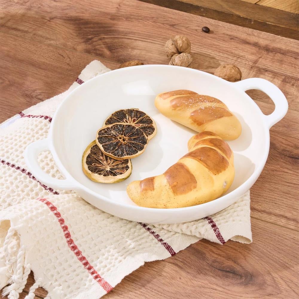 Mien Kulplu Porselen Sunum Tabağı 23 cm