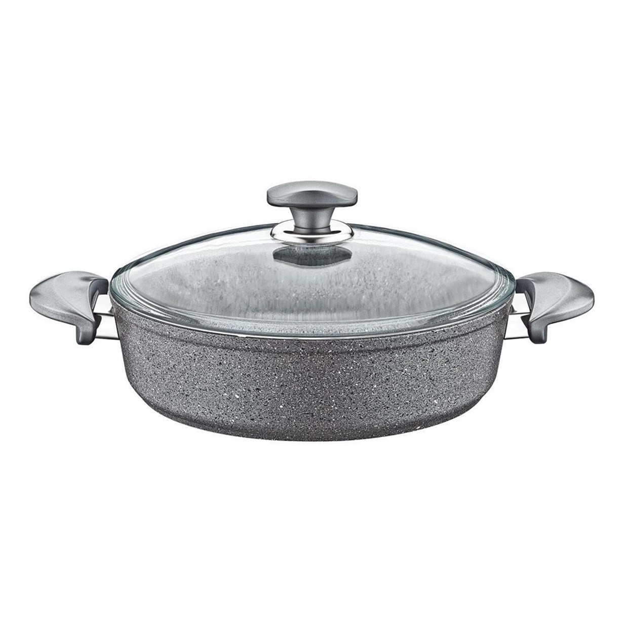 Oms Karnıyarık Tenceresi Cam Kapak 28 cm