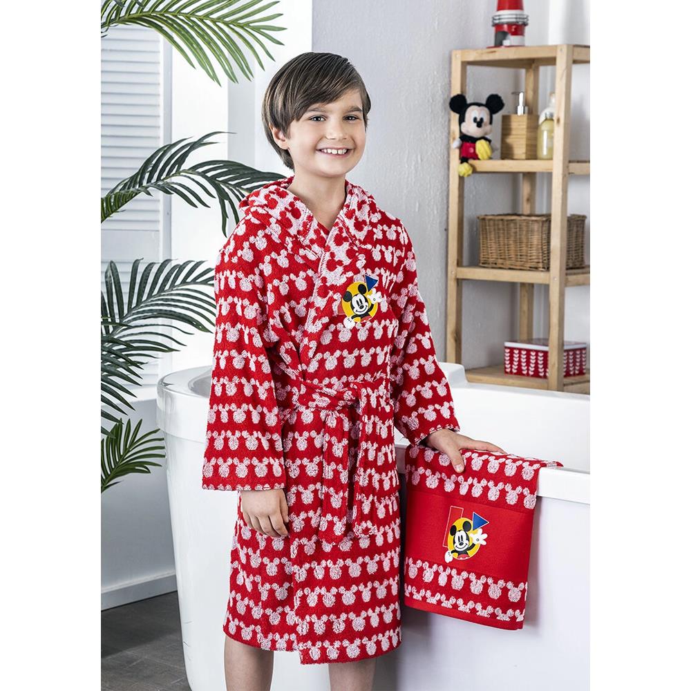Özdilek Mickey Mouse Enjoy Disney Lisanslı Çocuk Bornoz Seti 5/6 Yaş