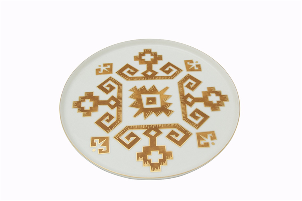 Porland Arabesque Desen1 Düz Tabak 27cm