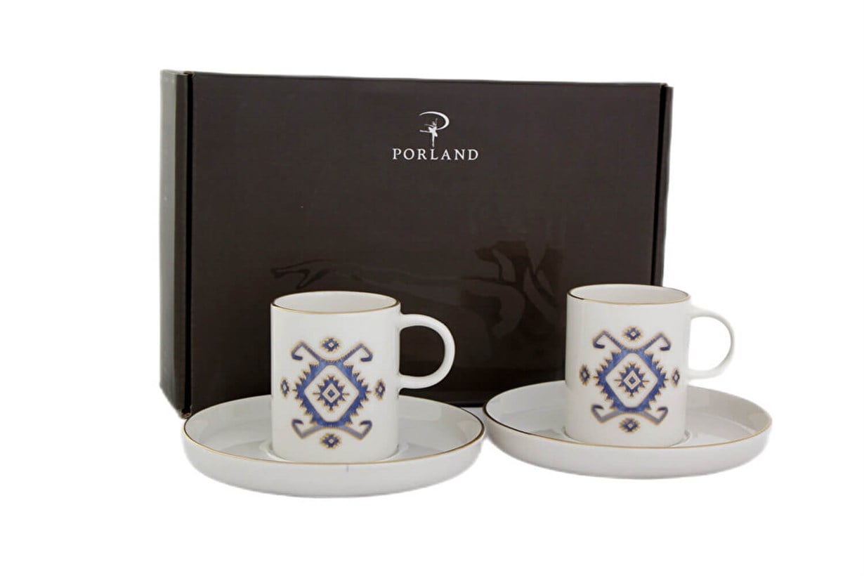 Porland Arabesque Desen5 Kahve Takımı 4 Parça