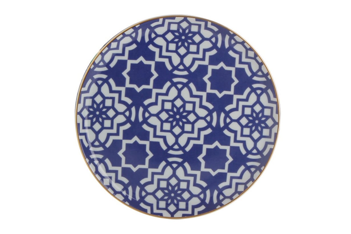 Porland Morocco Desen7 Mor Düz Tabak 20cm