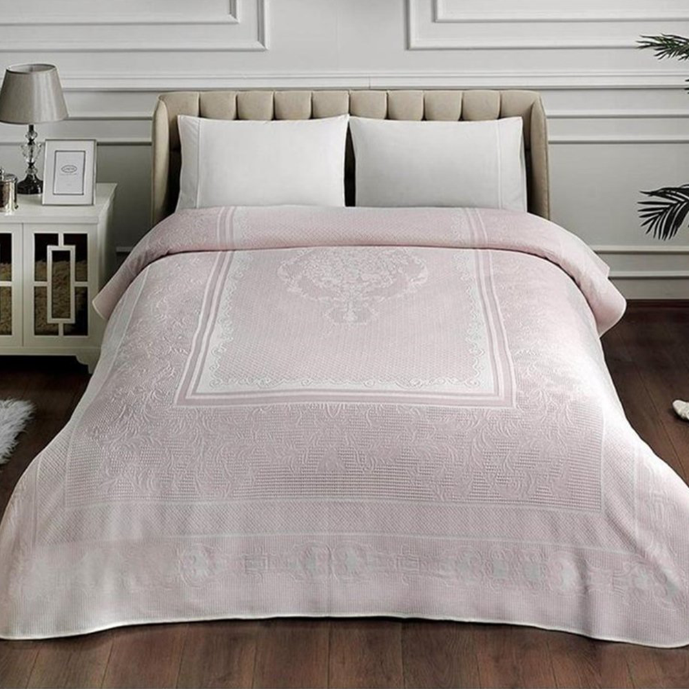 Taç Jakar Petrina Çift Kişilik Pike Takımı Pembe