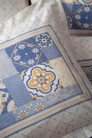 Apricitas Nevresim Takımı Senses Maude Indigo Çift Kişilik %100 Pamuk