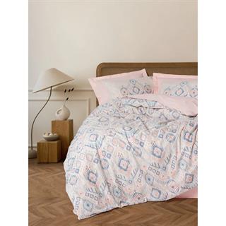 Cotton Box Ethnic Çift Kişilik Nevresim Takımı Mosola Somon
