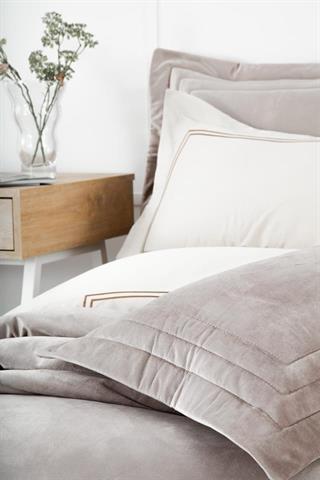 Ecocotton Yatak Örtüsü Çift Kişilik Feza Gri 240x260 %100 Organik