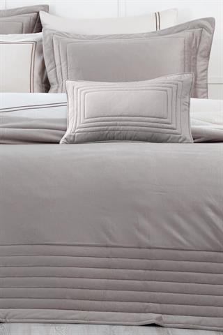 Ecocotton Yatak Örtüsü Çift Kişilik Feza Gri 240x260 %100 Organik
