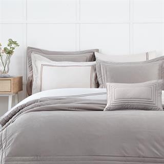 Ecocotton Yatak Örtüsü Çift Kişilik Feza Gri 240x260 %100 Organik