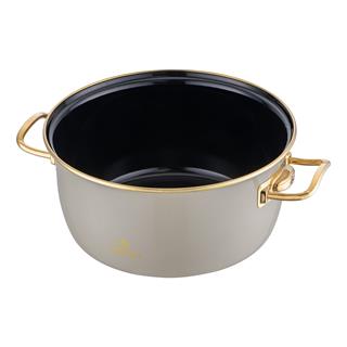 Emsan Retro Emaye Kızartma Tenceresi 24 cm Bej