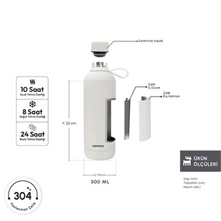 Hobi & EğlenceSpor & OutdoorTermosKişisel TermosKaraca Aly Soft Touch Çelik Sızdırmaz Termos 500 ml BeyazKaraca Aly Soft Touch Çelik Sızdırmaz Termos 500 ml Beyaz