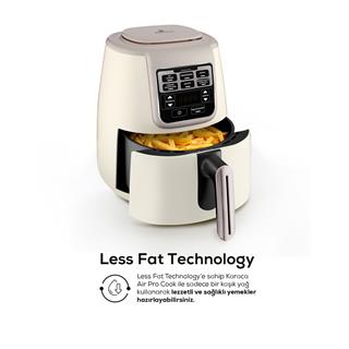 Karaca Air Pro Cook XL 2 in 1 Konuşan Airfryer Iconic Beige 4L