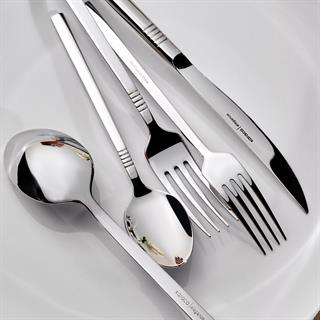 Karaca Elegance Nil V2 Platin 12 Kişilik 84 Parça Çatal Kaşık Bıçak Takımı