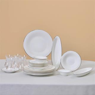 Karaca Fine Pearl Fame 26 Parça 6 Kişilik Kahvaltı Takımı Platin