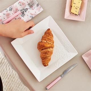 Karaca Forever Bone Trend Emboss Porselen 32 Parça 6 Kişilik Kahvaltı Takımı Pink