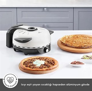 Karaca Gastro 10 in 1 Pizza Pide Lahmacun ve Tandır Ekmeği Makinesi Biodiamond Soft Cream