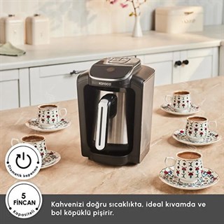 Karaca Hatır Neo Inox Çelik Cezveli Türk Kahve Makinesi