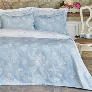 Karaca Home Charleen Çift Kişilik Yatak Örtüsü Mavi