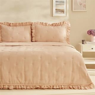 Karaca Home White Collection Perios Çİft Kişilik Fırfırlı Spring Comfor  Somon