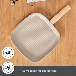 Karaca x Refika Swiss Crystal Almond Cream İndüksiyon Tabanlı 28 cm Grill Tava Karaca x Refika Swiss Crystal Almond Cream İndüksiyon Tabanlı 28 cm Grill Tava Karaca x Refika Swiss Crystal Almond Cream
